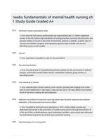 neebs fundamentals of mental health nursing ch 1 Study Guide Graded A+