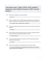 Test bank exam 2 (New 2024/ 2024 Update) | Questions  and Verified Answers| 100% Correct| Grade A