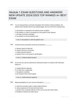 Module 1 EXAM QUESTIONS AND ANSWERS NEW UPDATE 2024/2025 TOP RANKED A+ BEST EXAM