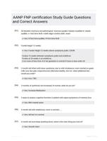 AANP FNP certification Study Guide Questions and Correct Answers