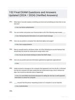 152 Final EXAM Questions and Answers Updated (2024 / 2024) (Verified Answers)