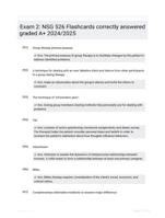 Exam 2: NSG 526 Flashcards correctly answered graded A+ 2024/2025