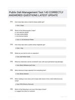 Publix Deli Management Test 143 CORRECTLY ANSWERED QUESTIONS LATEST UPDATE