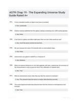 ASTR Chap 19 - The Expanding Universe Study Guide Rated A+