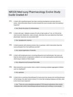 NR328 Med-surg Pharmacology Evolve Study Guide Graded A+