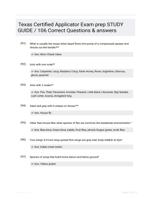 Texas Certified Applicator Exam prep STUDY GUIDE / 106 Correct Questions & answers