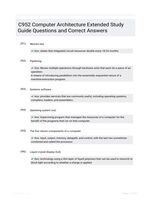 C952 Computer Architecture Extended Study Guide Questions and Correct Answers