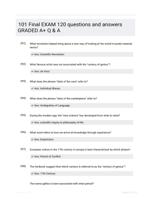 101 Final EXAM 120 questions and answers GRADED A+ Q & A