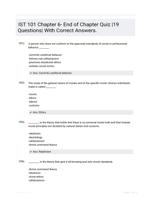 IST 101 Chapter 6- End of Chapter Quiz |19 Questions| With Correct Answers.