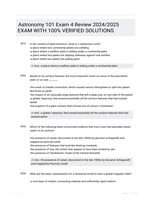 Astronomy 101 Exam 4 Review 2024/2025  EXAM  WITH 100% VERIFIED  SOLUTIONS