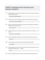 FISDAP Cardiology Exam Questions and Answers Graded A