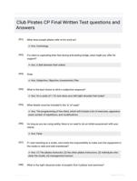 Club Pirates CP Final Written Test questions and Answers