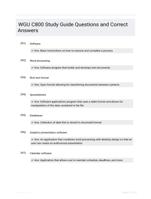 WGU C800 Study Guide Questions and Correct Answers