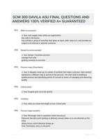 SCM 300 DAVILA ASU FINAL QUESTIONS AND ANSWERS 100% VERIFIED A+ GUARANTEED