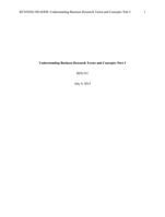 RES 351 understanding business research terms