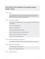 SCCJA BLE Pre-Academy Cumulative Study Guide - Notes