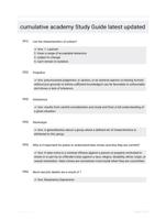 cumulative academy Study Guide latest updated