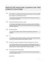 NAVA ED ESE Study Guide | Questions  with 100% COMPLETE SOLUTIONS