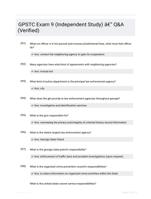 GPSTC Exam 9 (Independent Study) - Q&A (Verified)