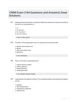 CNIM Exam (184 Questions and Answers) Great Solutions.