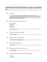 CNIM PRACTICE QUESTIONS. Study Guide Rated A+