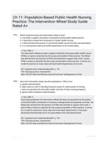 Ch 11: Population-Based Public Health Nursing Practice: The Intervention Wheel Study Guide Rated A+