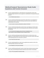 Medical-Surgical: Neurosensory Study Guide Questions and Correct Answers