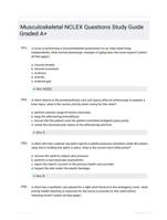 Musculoskeletal NCLEX Questions Study Guide Graded A+