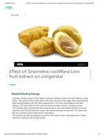 Effect of Sinometra cooliflora Linn fruit extract on congenital malformations in chick embryos