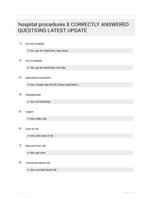 hospital procedures 8 CORRECTLY ANSWERED QUESTIONS LATEST UPDATE