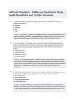 AWS All Chapters - All Review Questions Study Guide Questions and Correct Answers