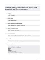 AWS Certified Cloud Practitioner Study Guide Questions and Correct Answers