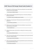 D487 Secure SW Design Study Guide Graded A+