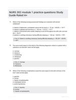 NURS 302 module 1 practice questions Study Guide Rated A+