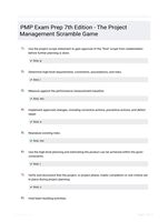 PMP Exam Prep 7th Edition - The Project Management Scramble Game