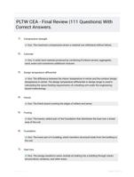 PLTW CEA - Final Review |111 Questions| With Correct Answers.