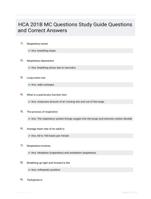 HCA 201B MC Questions Study Guide Questions and Correct Answers