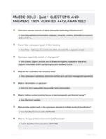 AMEDD BOLC - Quiz 1 QUESTIONS AND ANSWERS 100% VERIFIED A+ GUARANTEED