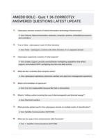 AMEDD BOLC - Quiz 1 36 CORRECTLY ANSWERED QUESTIONS LATEST UPDATE