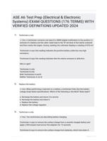 ASE A6 Test Prep (Electrical & Electronic Systems) Study Guide Rated A+