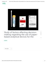 Factors influencing decision-making regarding the use of paper-based analytical devices for the detection of HPV 16b