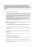 PTK Practice ABCTE EXAM QUESTIONS (65 TERMS) WITH VERIFIED DEFINITIONS UPDATED 2024