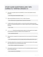 STUDY GUIDE QUESTIONS & ANS  100% CORRECTLY VERIFIED GRADED A+