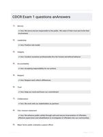 CDCR Exam 1 questions anAnswers