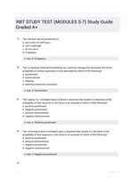 RBT STUDY TEST (MODULES 5-7) Study Guide Graded A+