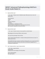 NR507 Advanced Pathophysiology MidTerm Study Guide Rated A+