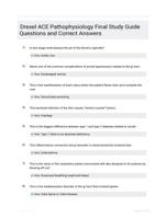 Drexel ACE Pathophysiology Final Study Guide Questions and Correct Answers