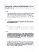 Intermediate Systems Acquisitions (ACQ 202) Already Passed