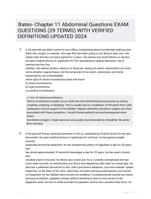 Bates- Chapter 11 Abdominal Questions EXAM QUESTIONS (29 TERMS) WITH VERIFIED DEFINITIONS UPDATED 2024