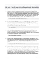 OB unit 2 skills questions Study Guide Graded A+